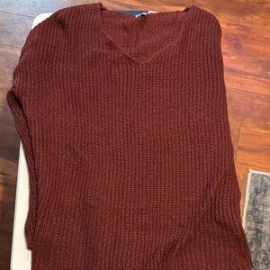 Cozy Knit Sweater in Burgundy